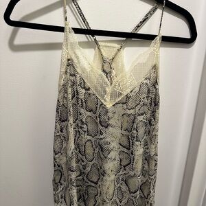 Lovestitch Cream and Black Snake Print Camisole